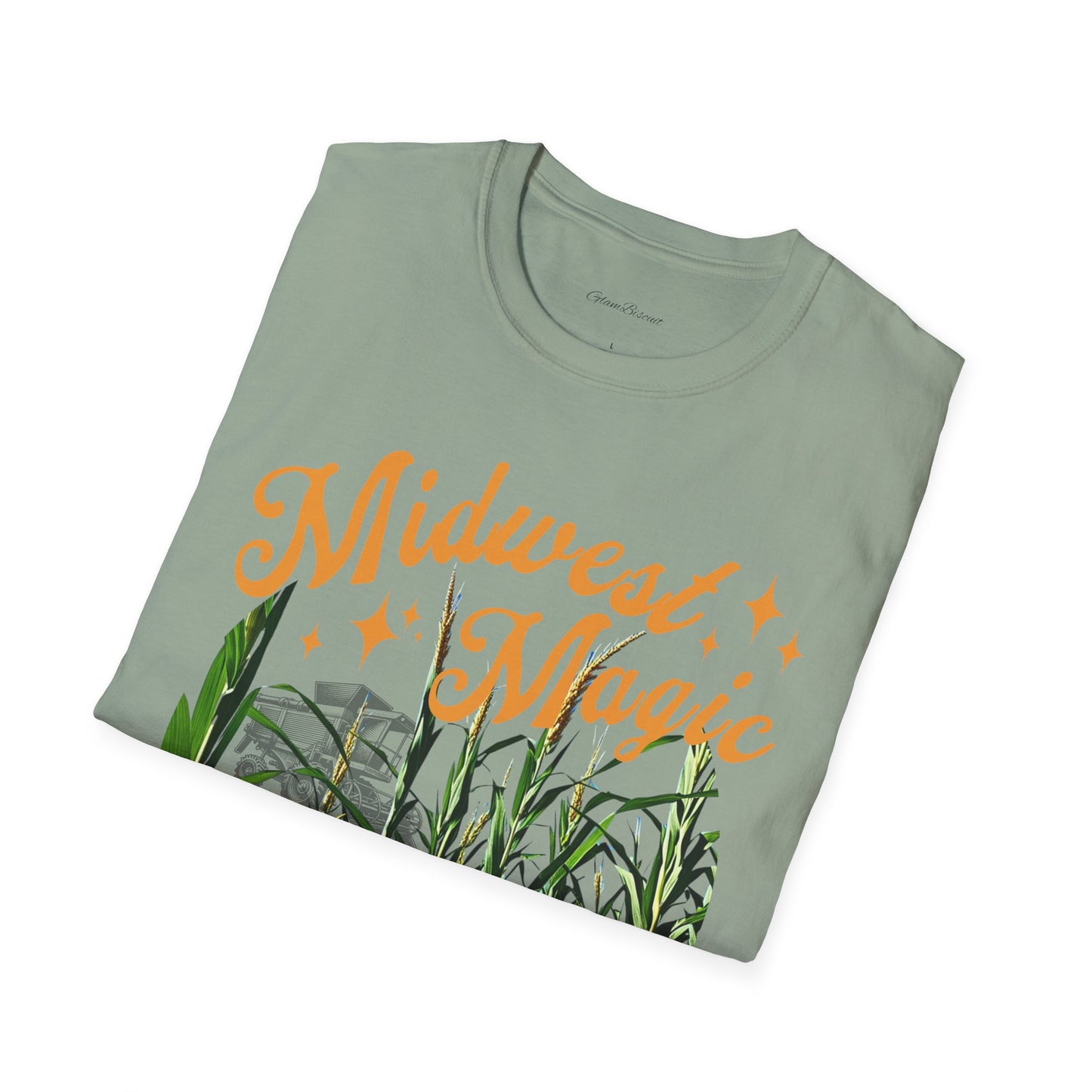 Midwest Magic Unisex Softstyle T-Shirt - Boho Harvest Vibe for Nature Lovers
