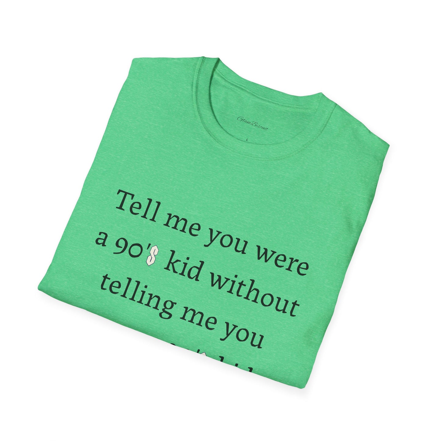 90s Kid Quote Unisex Softstyle T-Shirt - Nostalgic Orange Tee for Retro Lovers