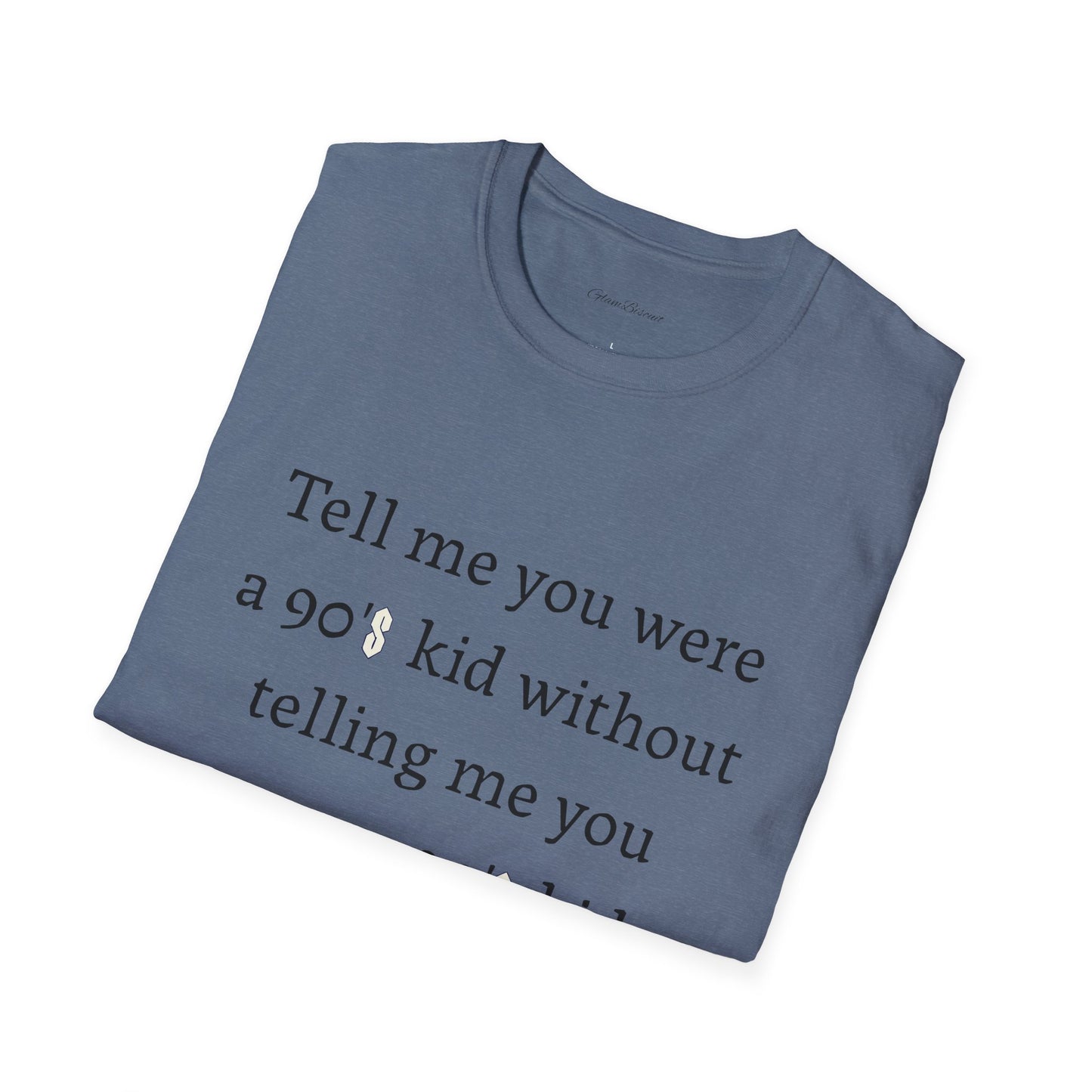 90s Kid Quote Unisex Softstyle T-Shirt - Nostalgic Orange Tee for Retro Lovers