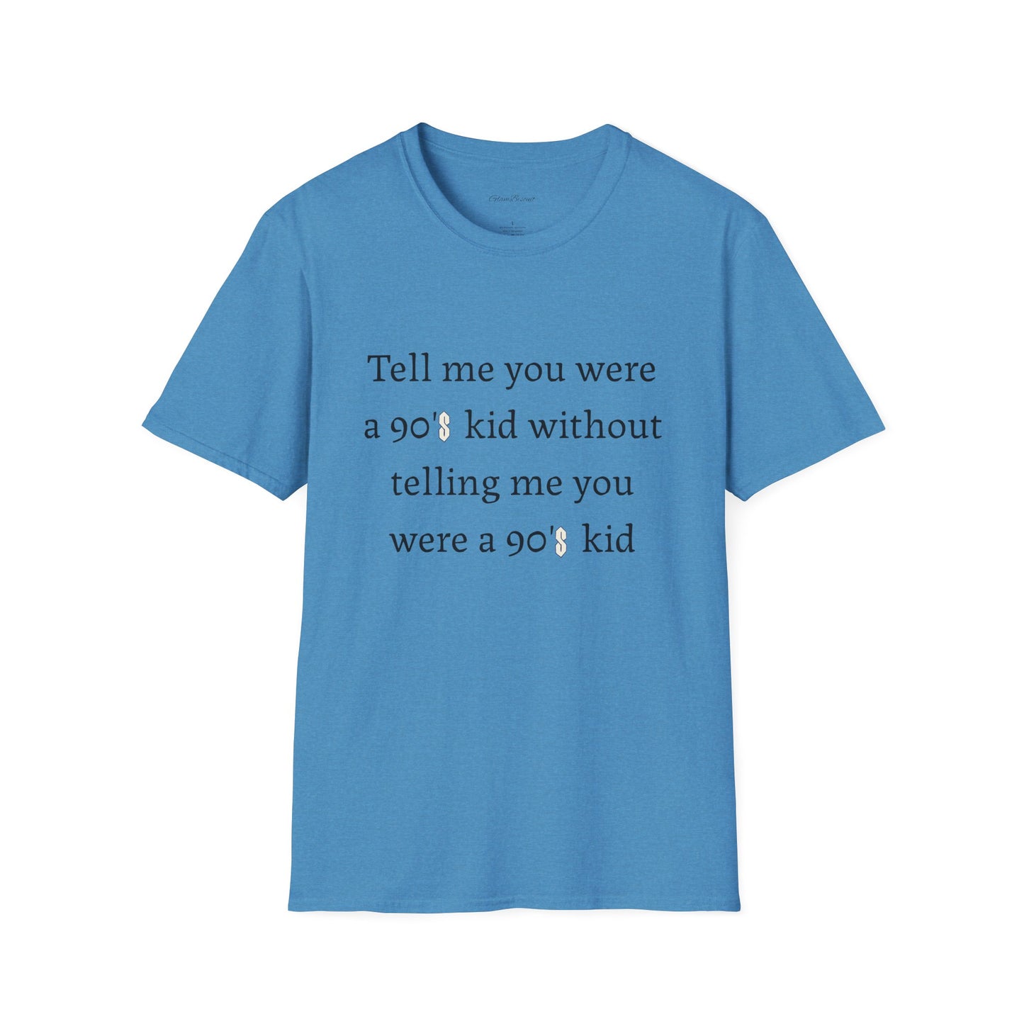 90s Kid Quote Unisex Softstyle T-Shirt - Nostalgic Orange Tee for Retro Lovers