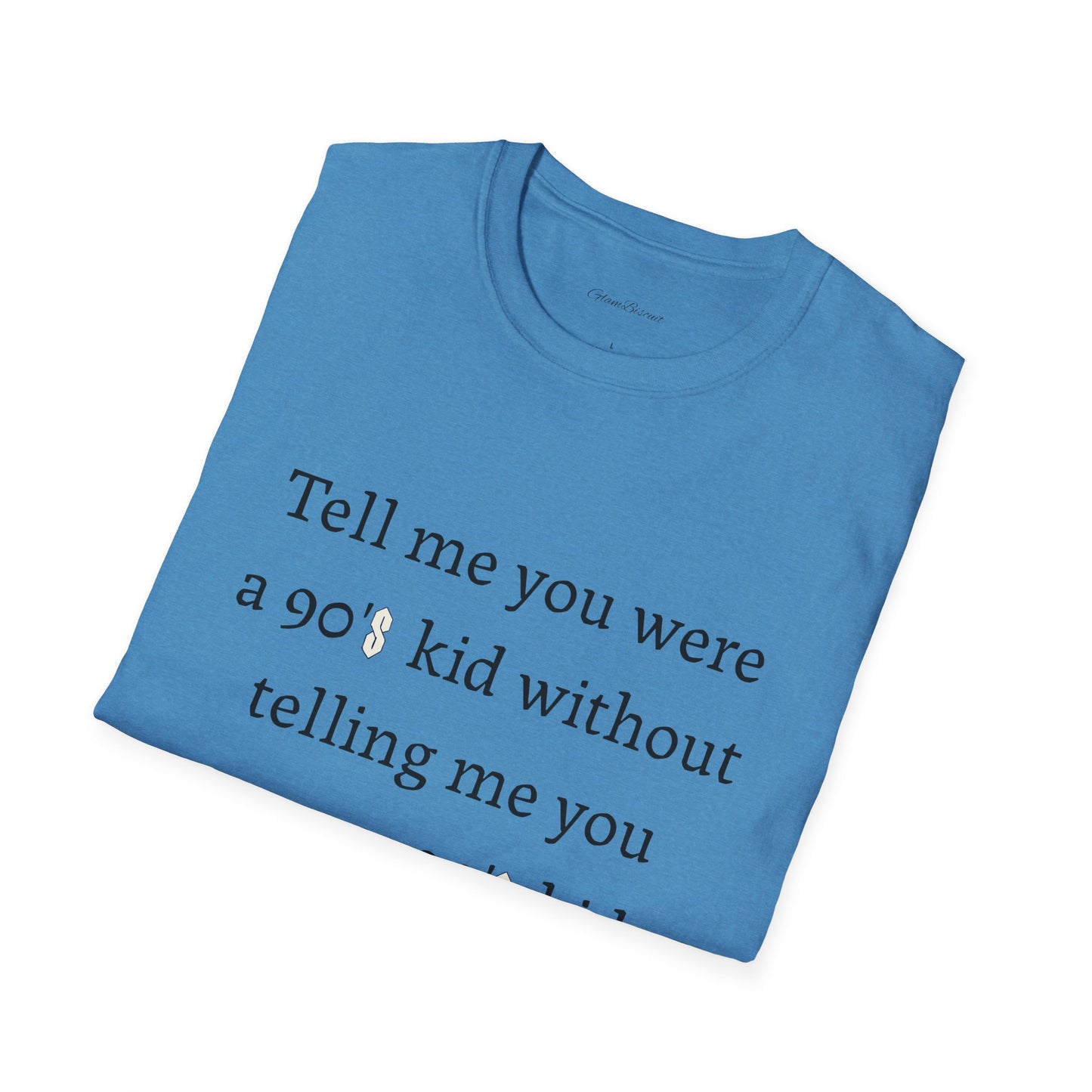 90s Kid Quote Unisex Softstyle T-Shirt - Nostalgic Orange Tee for Retro Lovers