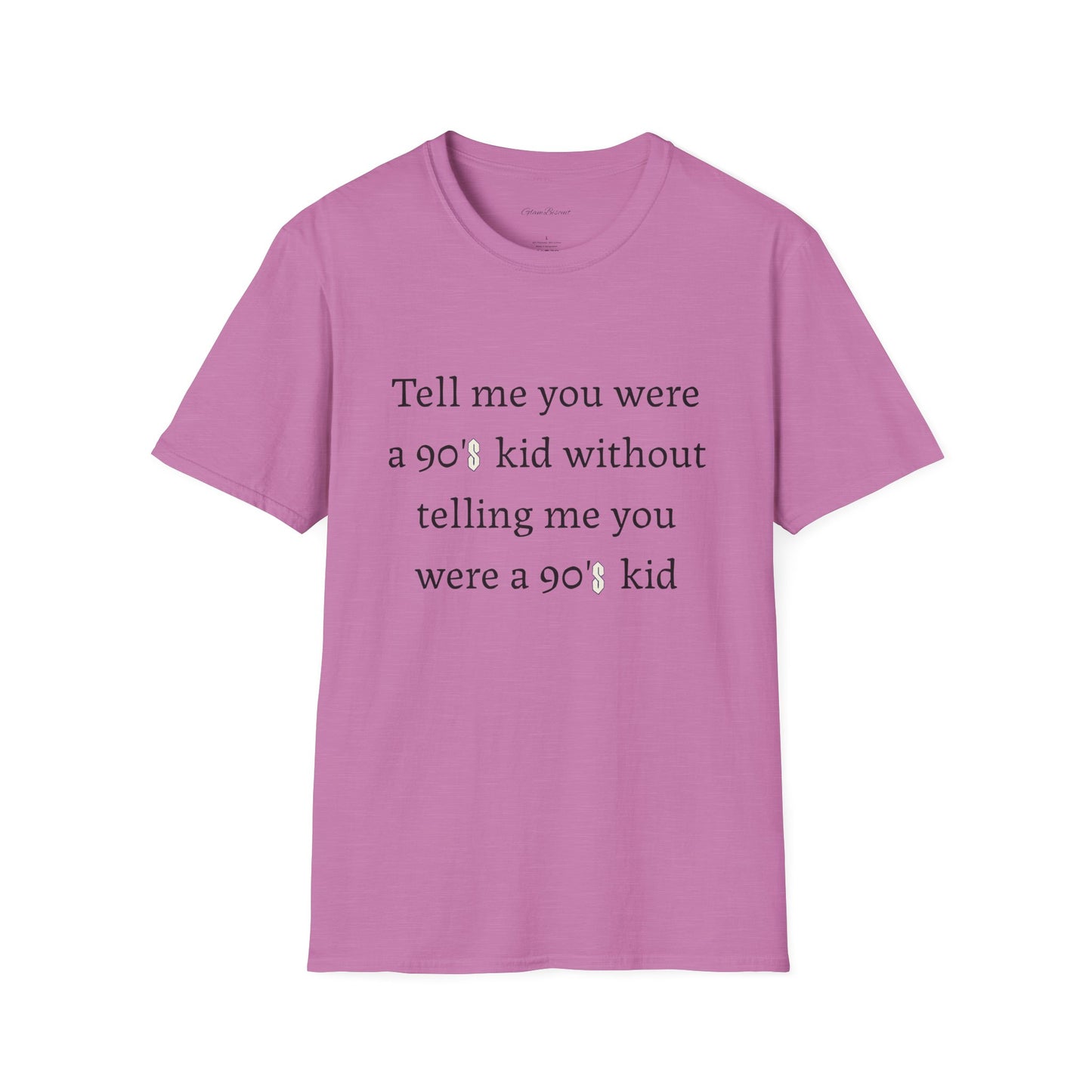 90s Kid Quote Unisex Softstyle T-Shirt - Nostalgic Orange Tee for Retro Lovers