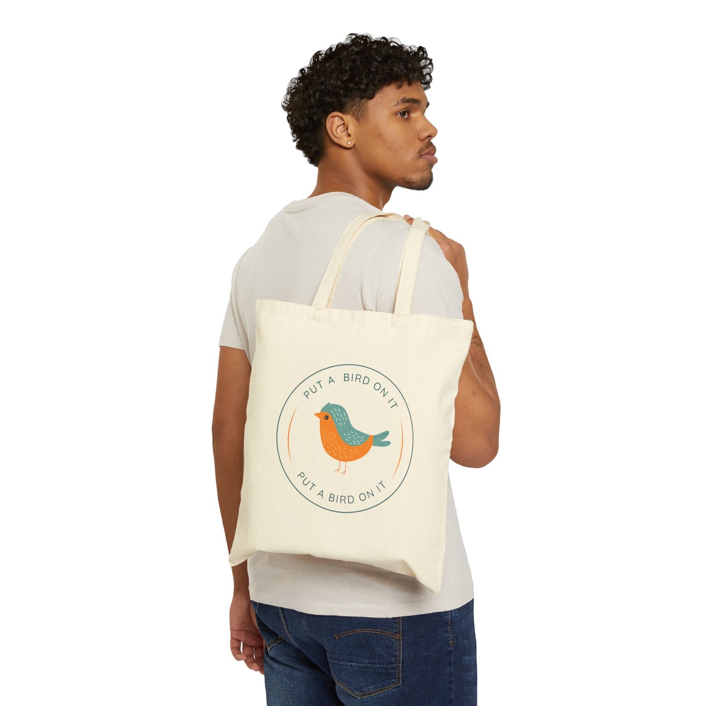 "Put A Bird On It" Cotton Canvas Tote Bag